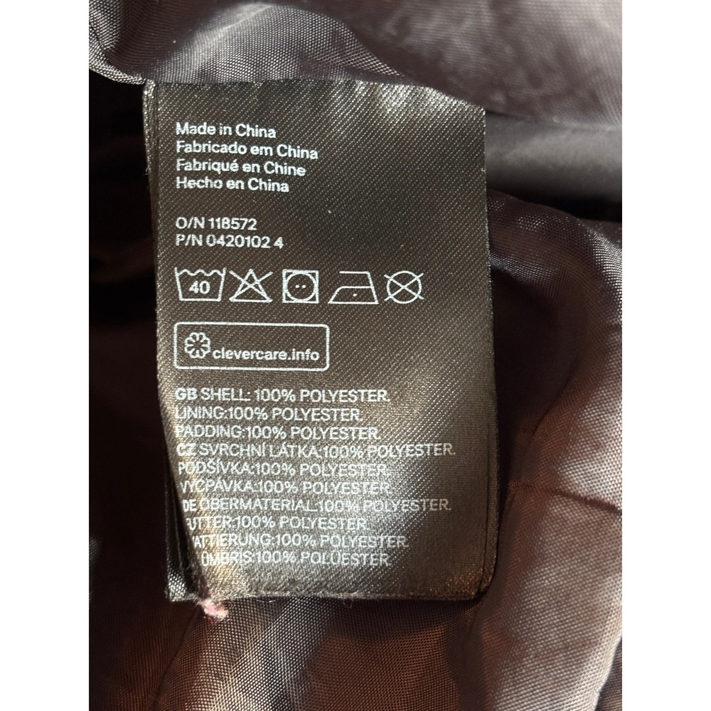 H&M L.O.G.G. Women Black Quilted Hooded Puffer Coat Jacket Size 2 0420102 4 - Picture 5 of 6